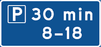 T7-1, Särskilda bestämmelser för stannande och parkering, tx 80, G/S  